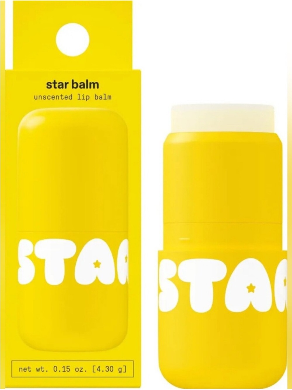 Star Balm Unscented Lip Balm —NEW